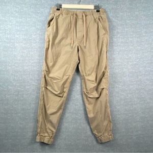 American Eagle Mens Next Level Flex‎ Elastic Waist Drawstring Khaki Joggers SZ S